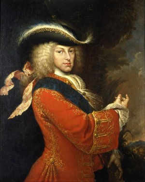 Philip V in Hunting Costume by Miguel Jacinto Melendez Oil Painting
