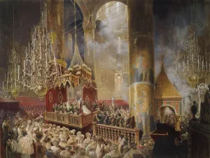 Coronation of Alexander II Oil painting by Mihaly Zichy