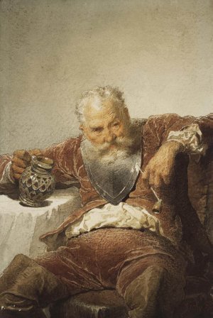 Falstaff with a Tankard of Wine and a Pipe