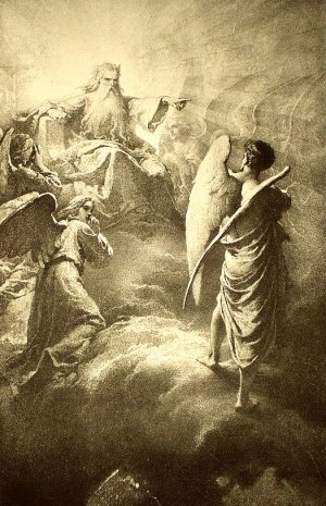 Illustration to Imre Madach's The Tragedy of Man: In the Heaven (Scene 1)