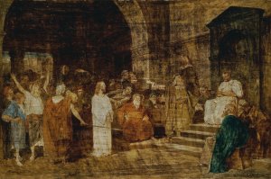 Christus vor Pilatus by Mihaly Munkacsy Oil Painting