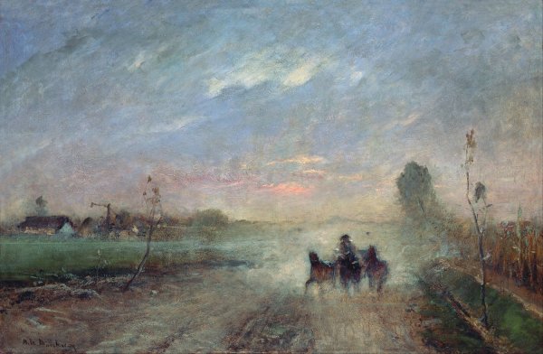 Main Product Photo of Dusty Road II  Painting by Mihaly Munkacsy