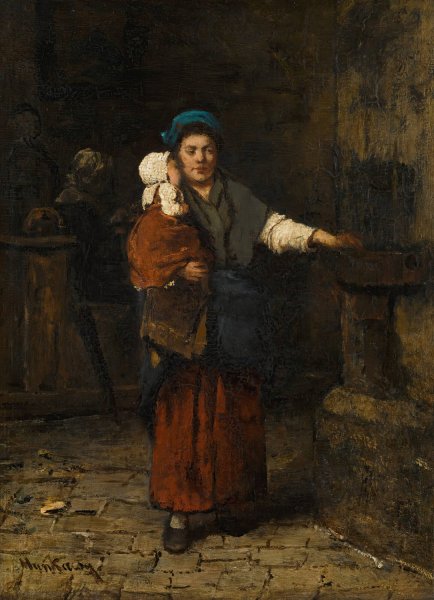 Main Product Photo of Mother and child Painting by Mihaly Munkacsy