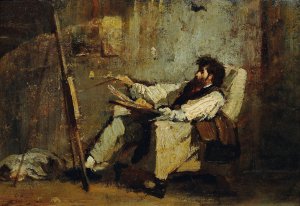 Selbstportrat by Mihaly Munkacsy Oil Painting