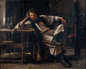 Self-contempt by Mihaly Munkacsy Oil Painting