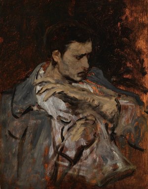 Study for 'the lint makers' of 1871 by Mihaly Munkacsy Oil Painting