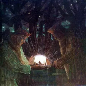 The Kings - Fairy-Tale by Mikalojus Ciurlionis Oil Painting