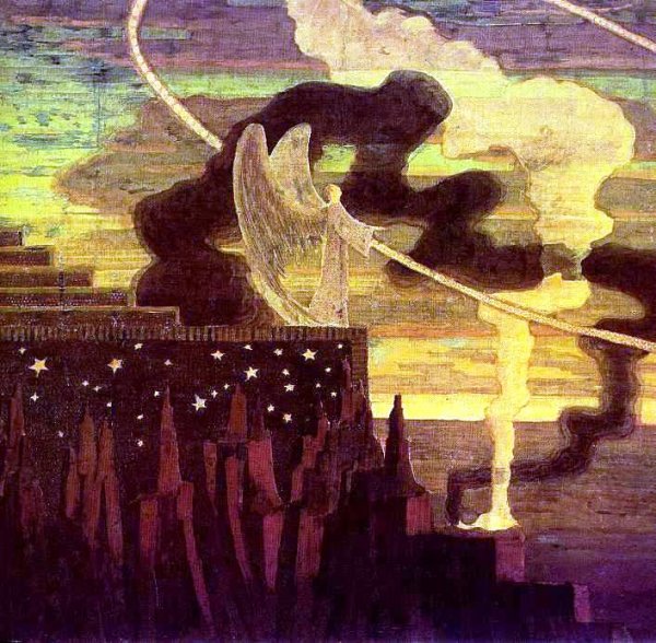 The Offering by Mikalojus Ciurlionis - Hand-Painted Oil Painting Reproduction