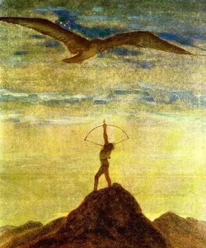 Zodiac XI - Sagittarius by Mikalojus Ciurlionis - Oil Painting Reproduction