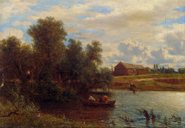Summer Pastimes by Mikhail Ivanovich Lebedev - Hand-Painted Oil Painting Reproduction