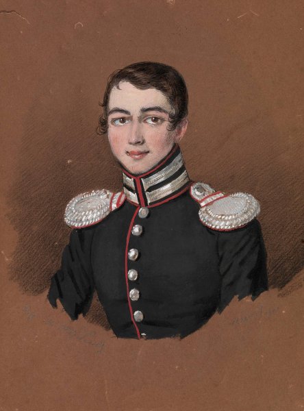Main Product Photo of Portrait of a Young Officer  Painting by Mikhail Terebenev