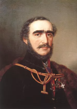 Count Istvan Szechenyi by Miklos Barabas Oil Painting