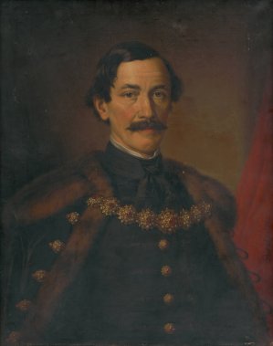Portrait of Count Teleki Miklos Barabas by Miklos Barabas Oil Painting