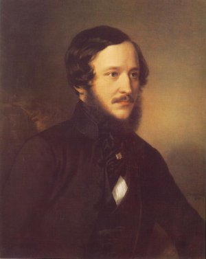Portrait of Jozsef Eotvos by Miklos Barabas Oil Painting
