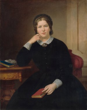 Portrait of Sidonia Prihradna by Miklos Barabas Oil Painting