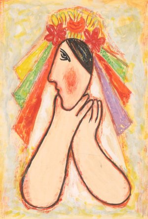 Bride by Mikulas Galanda Oil Painting