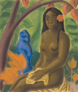 Girl From Tahiti by Mikulas Galanda Oil Painting