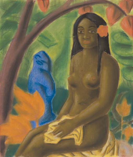 Main Product Photo of Girl From Tahiti  Painting by Mikulas Galanda