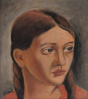 Girl's Head by Mikulas Galanda Oil Painting