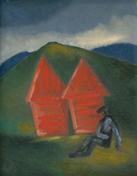 Hay Barns  by Mikulas Galanda - Hand-Painted Oil Painting Reproduction