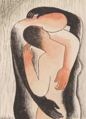 Hug by Mikulas Galanda Oil Painting