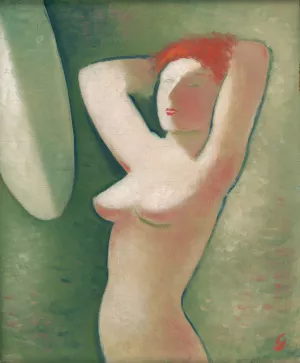 In Front of the Mirror by Mikulas Galanda Oil Painting