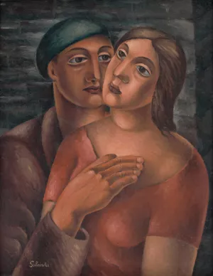 Lovers by Mikulas Galanda Oil Painting