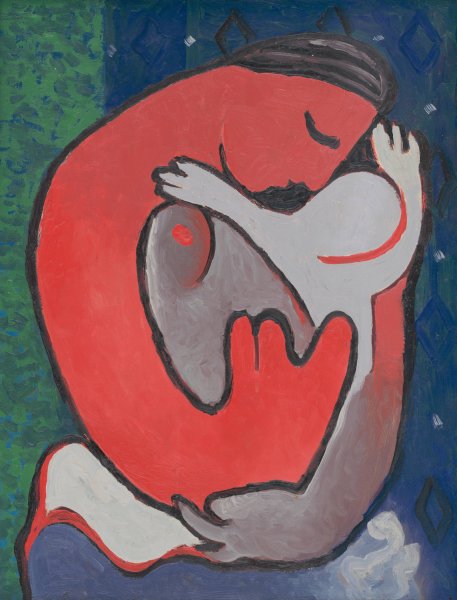 Mother's Embrace  by Mikulas Galanda - Hand-Painted Oil Painting Reproduction