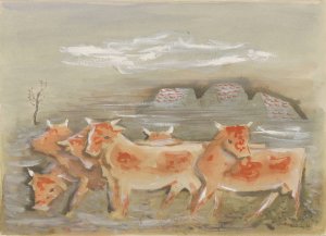 Restless animals by Mikulas Galanda Oil Painting