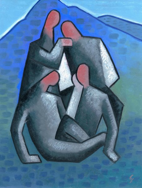 Robbers  by Mikulas Galanda - Hand-Painted Oil Painting Reproduction