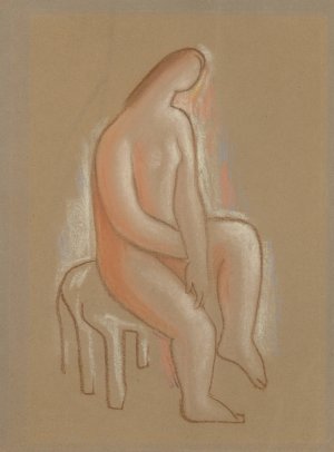Seated by Mikulas Galanda Oil Painting