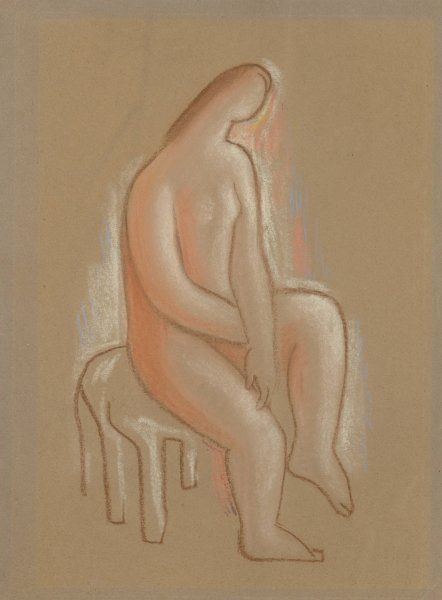 Seated  by Mikulas Galanda - Hand-Painted Oil Painting Reproduction