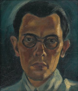 Self-Portrait by Mikulas Galanda Oil Painting