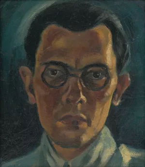 Self-Portrait by Mikulas Galanda Oil Painting