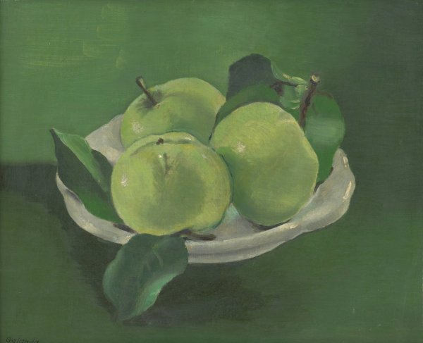 Main Product Photo of Still Life with Apples  Painting by Mikulas Galanda