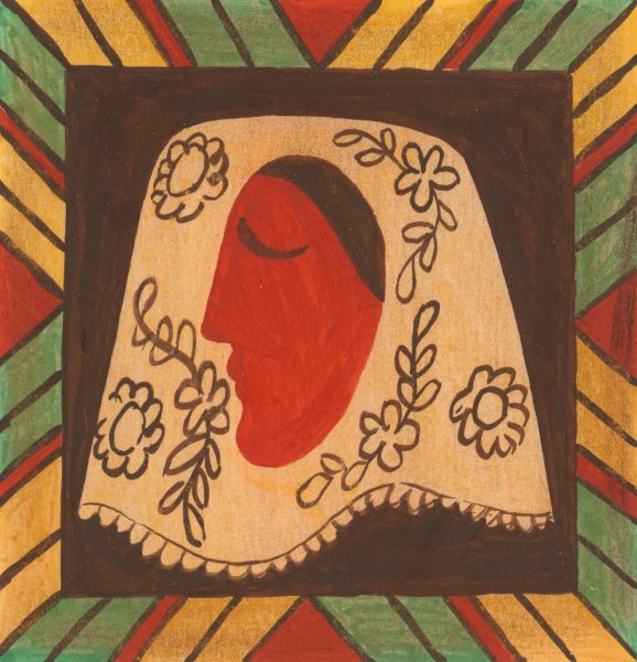 The head of a girl in a scarf  by Mikulas Galanda - Hand-Painted Oil Painting Reproduction