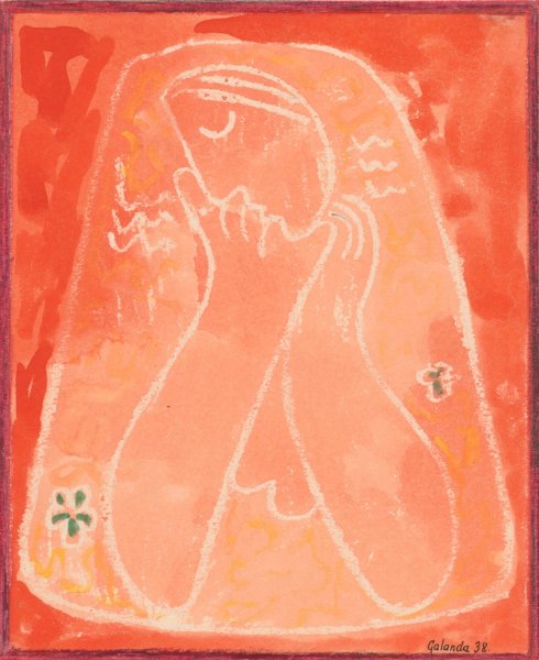 Main Product Photo of Thoughtful  Painting by Mikulas Galanda