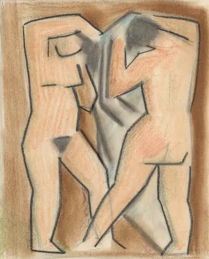 Two Women after Bath by Mikulas Galanda Oil Painting