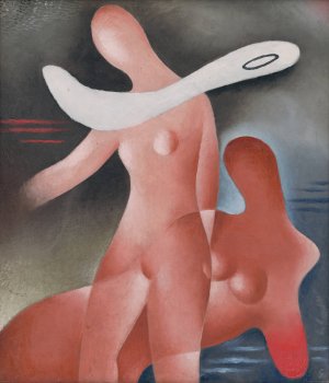 Two Women by Mikulas Galanda Oil Painting