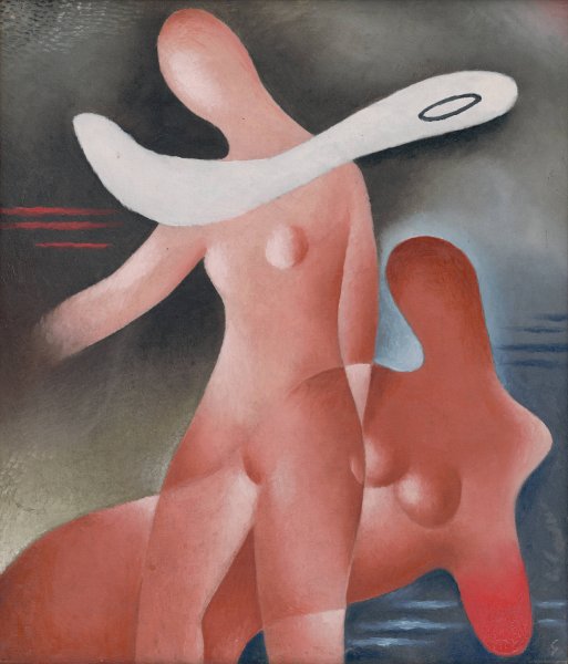 Two Women  by Mikulas Galanda - Hand-Painted Oil Painting Reproduction