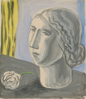 Woman's Head by Mikulas Galanda Oil Painting