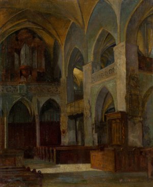 Inside The Church Of St. James In Levoca by Milan Florian Oil Painting