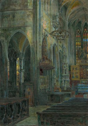 Inside The KoSice Dome by Milan Florian Oil Painting