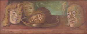 Head of John the Baptist 'Salome' by Milan Thomka Mitrovsky Oil Painting