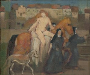 Lady Godiva by Milan Thomka Mitrovsky Oil Painting