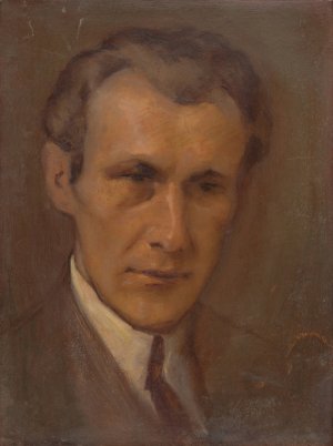 Portrait of a Young Man by Milan Thomka Mitrovsky Oil Painting