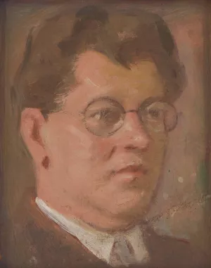 Portrait of an unknown man by Milan Thomka Mitrovsky Oil Painting