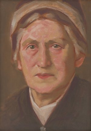 Portrait of E.M. Soltesova by Milan Thomka Mitrovsky Oil Painting