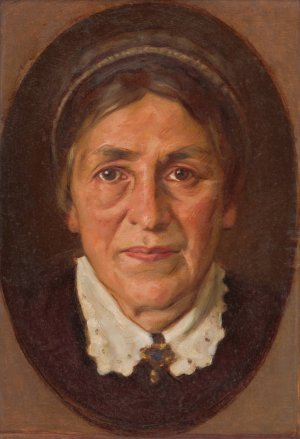 Portrait of Elena Marotha Soltesova by Milan Thomka Mitrovsky Oil Painting