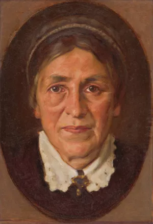 Portrait of Elena Marotha Soltesova by Milan Thomka Mitrovsky Oil Painting
